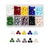 250Pcs 10 Color Opaque Solid Color Glass Beads Strands EGLA-SZ0001-22-1