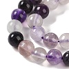 Natural Purple Fluorite Beads Strands G-P530-B08-02-4