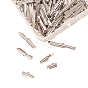 120Pcs 6 Styles Iron Slide On End Clasp Tubes IFIN-CJ0001-47-6