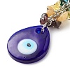 Natural & Synthetic Gemstone Beaded & Handmade Lampwork Pendants Keychain KEYC-JKC00344-01-2