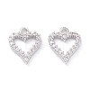 Rack Plating Brass Micro Pave Cubic Zirconia Charms X-ZIRC-C026-08P-1