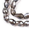 Electroplate Glass Beads Strands EGLA-R008-6x4mm-11-3