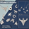 120Pcs 15 Styles Tibetan Style Alloy Pendants TIBE-PH0002-15-4
