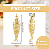 8Pcs 2 Colors Rack Plating Brass Micro Pave Clear Cubic Zirconia Pendants KK-BC0015-84-2