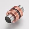 304 Stainless Steel Magnetic Clasps with Glue-in Ends STAS-F124-02ARG-2