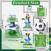 Football Match Theme Paper 3-Tier Round Cupcake Stand AJEW-WH0258-795-2