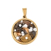 Natural Tiger Eye Chip and Plastic Pearl Pendants GG-CBA82D7-01G-04-1