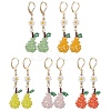Electroplate Glass & 304 Stainless Steel Leverback Dangle Earrings EJEW-MZ00724-3
