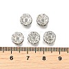 Brass Grade A Crystal Rhinestone Spacer Beads RB-A006-8MM-N-3