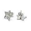 Non-Tarnish 304 Stainless Steel Stud Earring Findings X-STAS-L024-003P-09-2