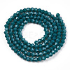 Opaque Solid Color Imitation Jade Glass Beads Strands EGLA-A039-P2mm-D18-3