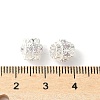 Brass Micro Pave Cubic Zirconia European Beads KK-U067-08S-05-2