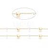 3.28 Feet Brass Handmade Beaded Chain X-CHC-G011-16G-1