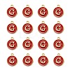 Golden Plated Alloy Enamel Charms X-ENAM-S118-03G-2