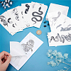 CRASPIRE 20 Sheets 20 Style Cool Body Art Removable Snake Temporary Tattoos Stickers STIC-CP0001-02-3