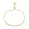 Rack Plating Brass Clear Cubic Zirconia Slider Bracelet Making KK-H509-01G-1