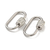 304 Stainless Steel Screw Carabiner Lock Charms STAS-C092-02A-P-2