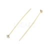 Brass Micro Pave Clear Cubic Zirconia Eye Pins KK-M306-09G-02-3