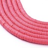 Flat Round Handmade Polymer Clay Beads CLAY-R067-12mm-25-4
