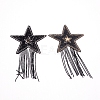 Sparkling Rhinestone Iron on Patches DIY-WH0176-52C-1