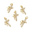 Brass Micro Pave Cubic Zirconia Pendants KK-E068-VB262-2