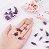 SUPERFINDINGS 30Pcs Raw Rough Natural Amethyst Pendants FIND-FH0004-86-3