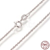Rhodium Plated 925 Sterling Silver Chain Necklaces STER-L059-12A-1