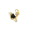 Brass Micro Pave Cubic Zirconia Pendants KK-D009-02G-2