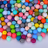 Round Silicone Focal Beads SI-JX0046A-91-4