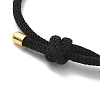 Adjustable Nylon Round Milan Cord Slider Bracelet Making FB-H001-01G-15-2