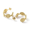 Ion Plating(IP) Sunflower 304 Stainless Steel Stud Earrings EJEW-P258-20G-2