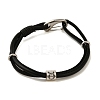 PU Leather Round Cord Multi-strand Bracelets SJEW-K002-07A-1