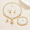 Hollow Sunflower & Teardrop Alloy Bracelets & Earrings & Necklaces & Rings Sets for Women JY5579-2