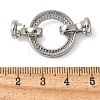 Brass Pave Clear Cubic Zirconia Fold Over Clasps KK-M320-24P-3