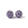 Polymer Clay Rhinestone Beads RB-H284-6MM-Half-371-3