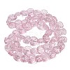 Electroplate Baking Paint Transparent Glass Beads Strands GL-CBA17FF-02G-1