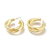 Brass Half Hoop Earrings EJEW-H104-02G-2