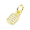 Brass Micro Pave Cubic Zirconia Pendants KK-H475-28G-01-2