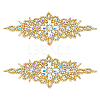 Rhombus Iron on Rhinestone Appliques DIY-WH0304-975B-1