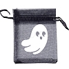 Halloween Organza Ghost Printed Gift Bags with Drawstring PW-WG768D7-02-1