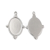 Non-Tarnish 304 Stainless Steel Pendant Cabochon Settings STAS-L020-036P-1