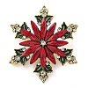 Christmas Theme Golden Zinc Alloy with Rhinestone Brooches JEWB-B018-01AG-07-1