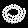 Opaque Solid Color Glass Beads Strands GLAA-T032-P8mm-02-3