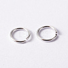 Silver Color Plated Brass Open Jump Rings X-JRC8MM-S-4