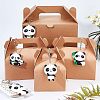 5Pcs 5 Style Silicone Panda Keychain KEYC-NB0001-19-4