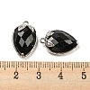 Natural Obsidian Faceted Pendants G-M431-06P-07-3