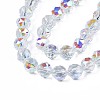Electroplate Transparent Glass Beads Strands EGLA-N002-18A-B01-3