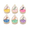 Alloy Enamel Pendants ENAM-N069-11KCG-1