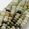1 Strand Rondelle Natural Flower Amazonite Beads Strands G-PA0001-66-3