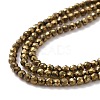 Electroplate Glass Beads Strands GLAA-H021-01A-FP07-5